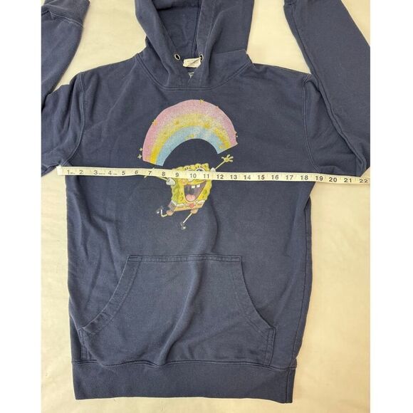 Spongebob SquarePants Chasing Sparkle Rainbows Hoodie Sweatshirt - Size Small - Picture 3 of 8